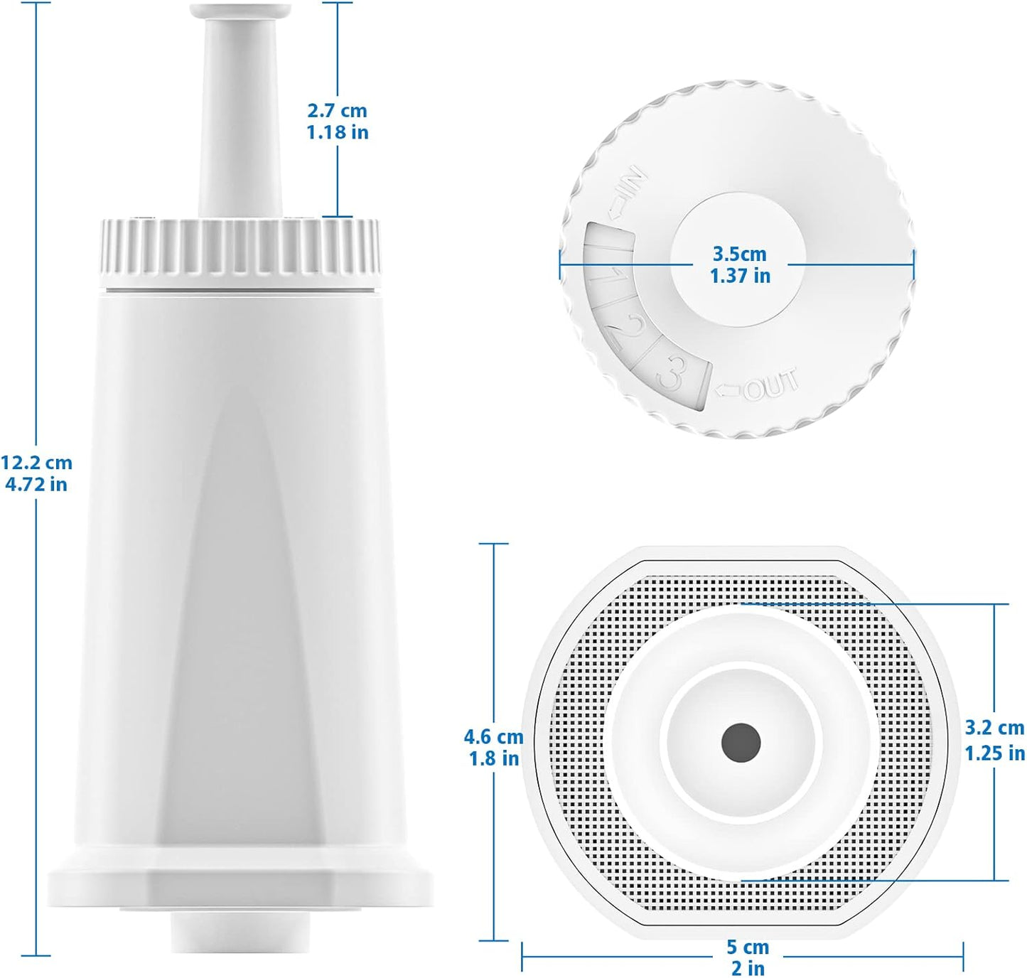 JORAIR 4 Pack Sage Coffee Water Filter Compatible with Sage Coffee Machine SES 990/980/500/878/875/880/920/810, Replacement BES008 Softener Water Filter for Sage Barista Express Barista pro