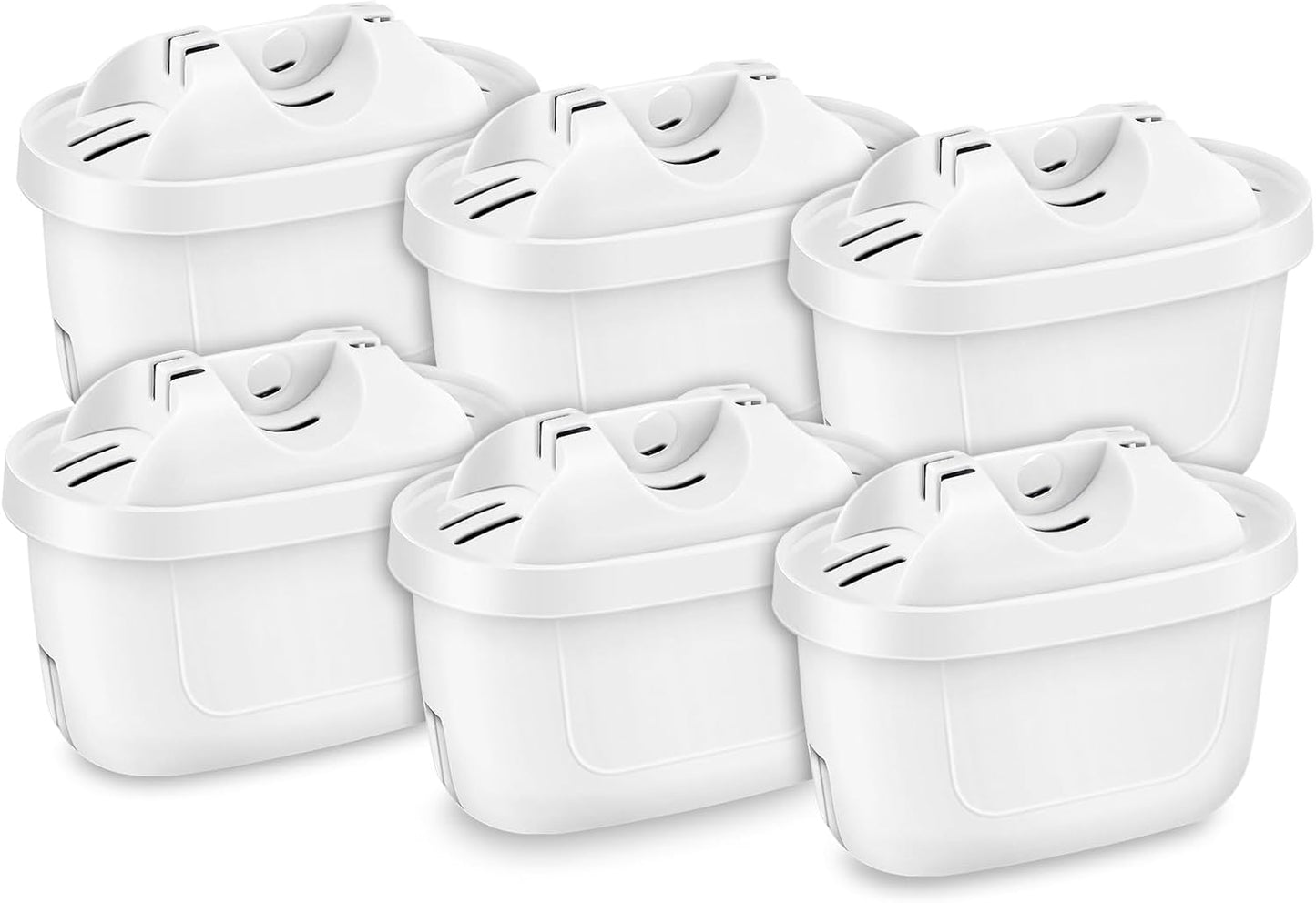 JORAIR 6 Pack of Water Filter Cartridges -Filter Cartridges Compatible with Brita Maxtra+, Brita Style, Merella Cool, Mavea Elemaris XL,Flow Water Tank