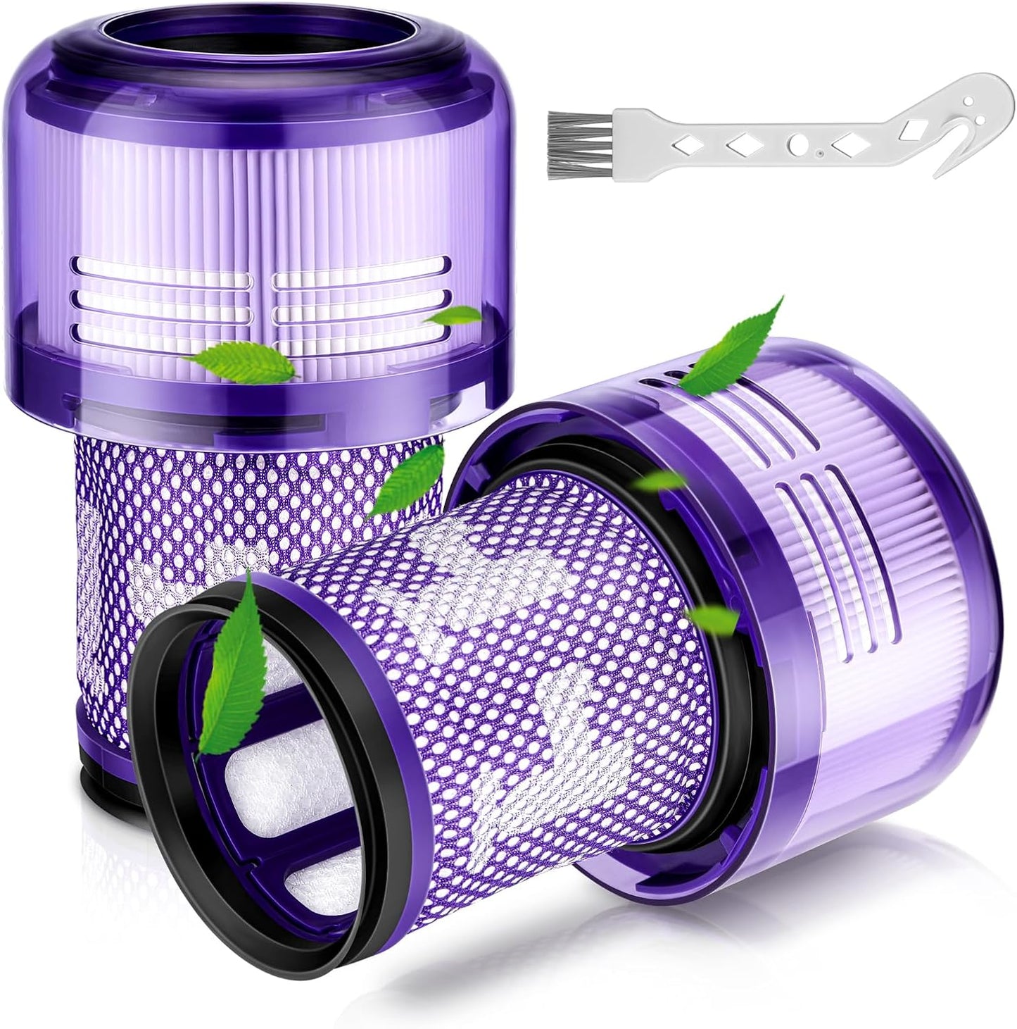 JORAIR 2 Pack Replacement Filters for Dyson V12 Detect Slim Absolute/Total Clean/Extra/Fluffy Vacuum Cleaner,Washable Replacement Filters for Dyson V12 Detect Slim, Replace Part 971517-01